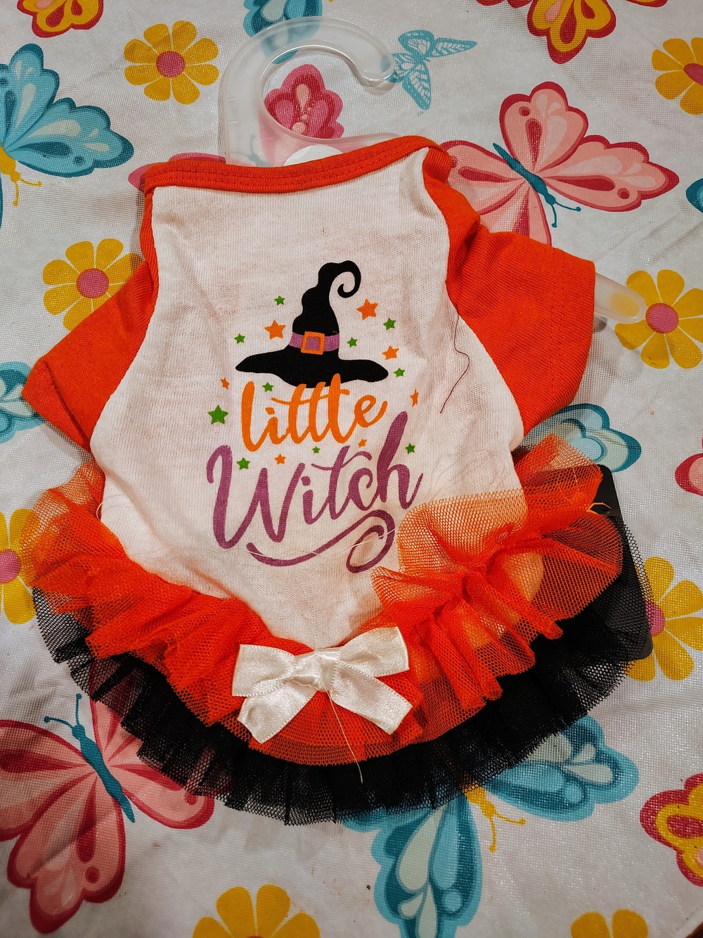 Little Witch Tutu Dress for Kids - Orange & Black